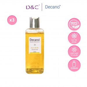 Combo 3 Lọ dung dịch vệ sinh phụ nữ Decano 220ml chiết xuất lô hội, dưỡng ẩm, thơm mát suốt ngày dài